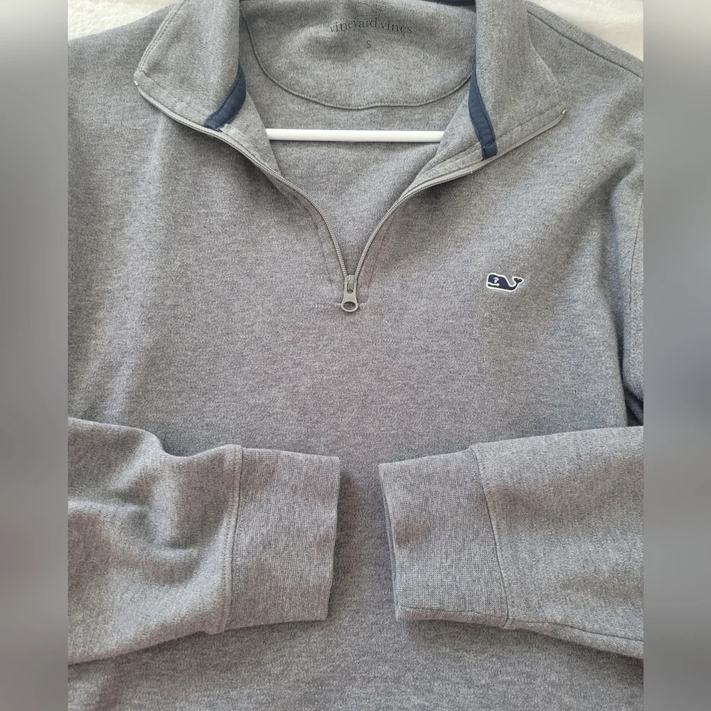 Vineyard Vines  Grey Zip-Up Sweater Size S Unisex